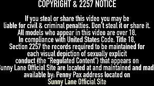 sunny lane poses in lingerie, rubbing her big clit shaved pussy