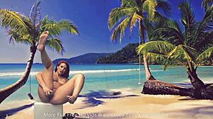 Curvy amateur masturbates with glass dildo on webcam.