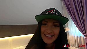 the tattooed bombshell adel asanti is sucking a big cock