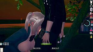 I love playing with this blonde big tits JK in 3D hentai.