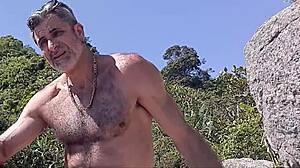 Intense gay orgy on famous beach rocks