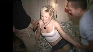 hot blonde loves dick in threesome fantasy