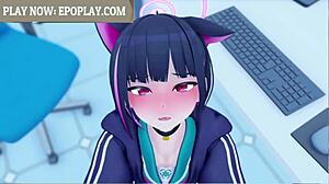 Kyouyama kazusa gives blowjob.