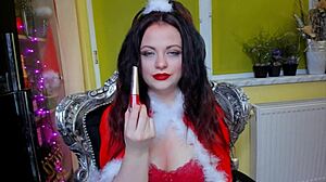 Red lips fetish video perfect for your holiday celebrations
