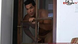 Spanish amateur milf seduced with dildo in homemade scene