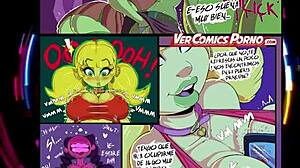 cartoon characters partying at the big event