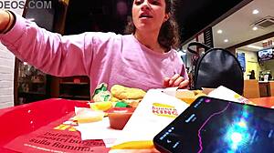 My step-brother invites me to PLAY with him while he CONTROLS my lovense in PUBLIC