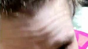 fl sw love camera outdoor blowjob and cum spitting in public car