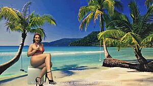 Curvy amateur masturbates with glass dildo on webcam.