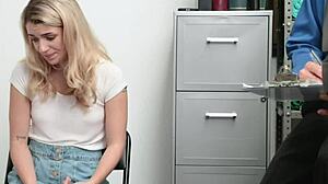 abby adams getting her pussy spread and fucked by the police officer's big cock