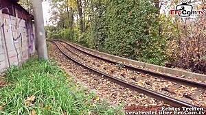 Met and Banged Mature German Milf in Public Park POV