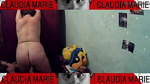 licking fat pornstar's pussy while fucking her against the closet dominating the curvy sow