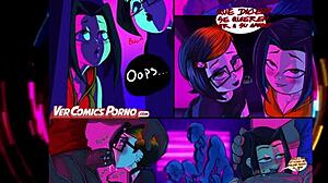 cartoon characters partying at the big event