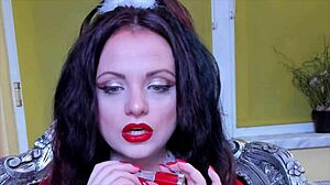 Red lips fetish video perfect for your holiday celebrations