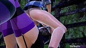 i have a secret with this goth futanari shemale in 3d porn, she has a big cock and i love ittt