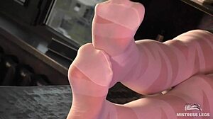 Goddess Teases Feet In Pantyhose!