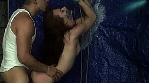 Outstanding teen's rough outdoor sex skills