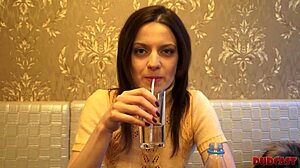 older boy convinces future model for a shoot