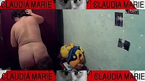 licking fat pornstar's pussy while fucking her against the closet dominating the curvy sow