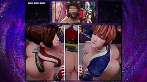 mai and kasumi in 3d anime getting fucked doggystyle and creampied