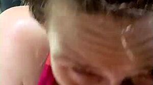 fl sw love camera outdoor blowjob and cum spitting in public car