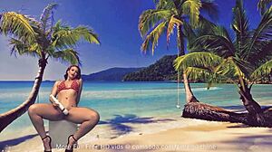 Curvy amateur masturbates with glass dildo on webcam.