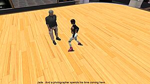 Second Life Ep 11: Space Roller with Young Brunette Swallowing Old Man's Load