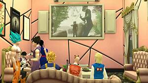 Dragon Ball Hentai Swingers Videl and Nro 18 Screwed Hard