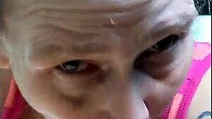 fl sw love camera outdoor blowjob and cum spitting in public car