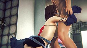 does yuna suck and take anal in final fantasy hentai?