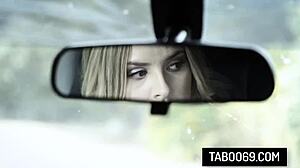 Aubrey Sinclair bangs driving instructor outdoors, so hot! 🔥