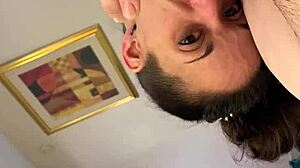 Roxi Reynolds casually blowing a huge old cock