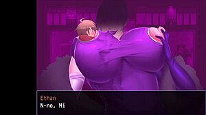 Mistress's Boobs Sucked On in Hentai Game