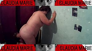 licking fat pornstar's pussy while fucking her against the closet dominating the curvy sow