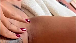 Naughty girl feels intense pleasure squirting and begging for cum