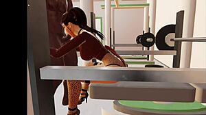Hey, banging that young chick at the gym in 3DXChat!