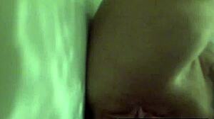 Sexy Christy Mack in makeup room bath, masturbating her big tits and ass.