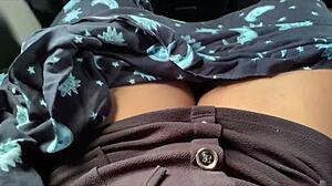 Feeling horny on the bus from RJ to SP, flashing pussy