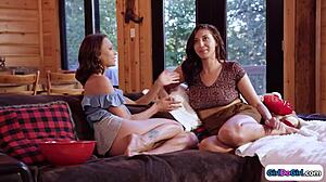 Straight Chick Dared to Kiss Lesbian Girlfriend in Passionate Encounter