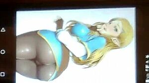 Anime cum tribute to princess zelda in latex