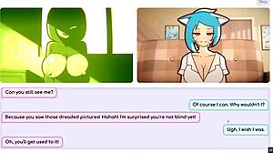 Nicole risky job hentai game pornplay ep 4 the camgirl masturbated while looking at her tits exposed