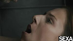 see her big natural tits bouncing as she rides her lover in missionary?