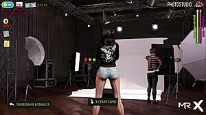 i show my tits in red suit