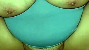 This amateur MILF slut with huge tits gets her pussy fucked missionary style, leaking juices in POV.