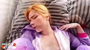 Young Babe With Big Ass Bends Over For Blowjob And Hard Pussy Fuck In Early Morning POV, Ending With Facial In Kigurumi