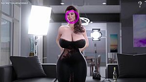 Lonely wife begs, are you ready to fuck my huge boobs in this 3d game?