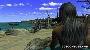 Foxy 3D Lesbian Babe Enjoys Boat Ride