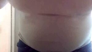 Huge tits cam girl performs live show