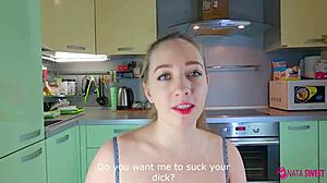 Blowjob from Amateur Russian Girl with Beautiful Eyes