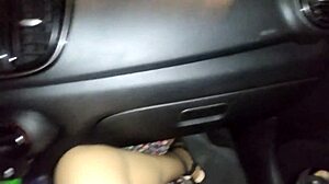 Alone in car, I touch my wet vagina!